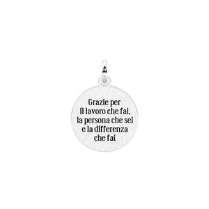 Ciondolo tondo con frase per la maestra Componibile By You 741217 Kidult