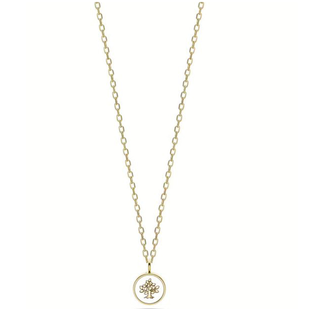 Collana Donna Acciaio Gold Albero della Vita smalto Bianco Liu Jo Luxury
