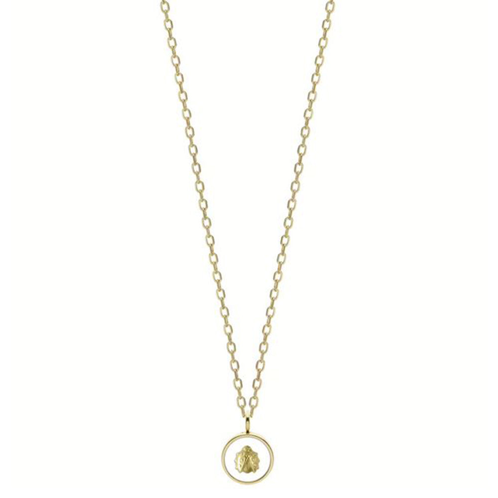 Collana Donna Acciaio Gold Coccinella smalto Bianco Liu Jo Luxury