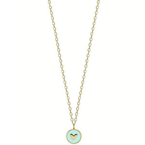 Collana Donna Acciaio Gold Cuore smalto Azzurro Liu Jo Luxury