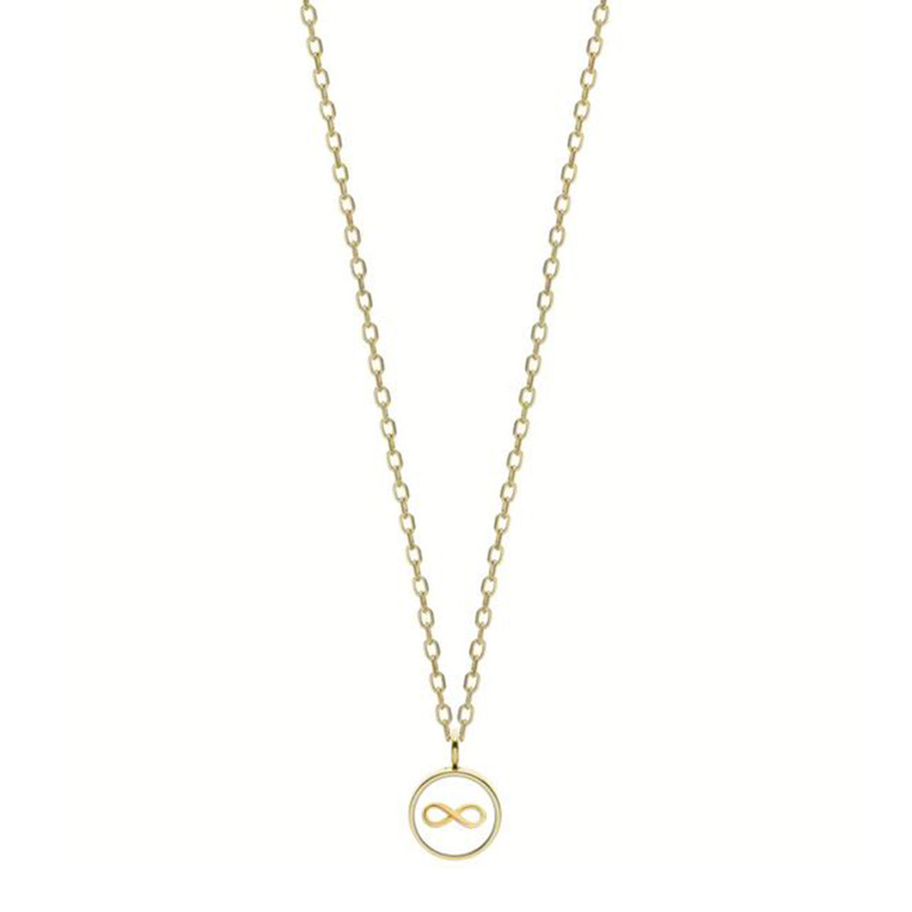 Collana Donna Acciaio Gold Infinito smalto Bianco Liu Jo Luxury