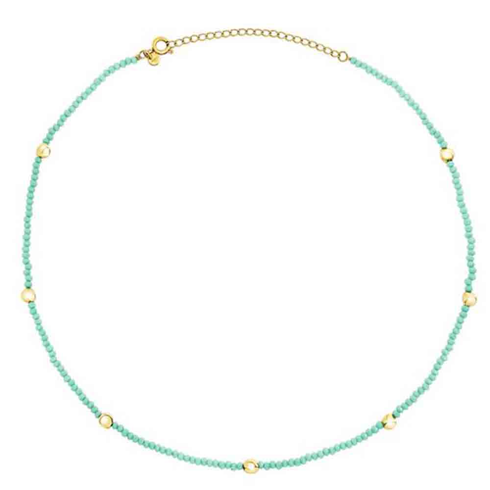 Collana Donna B Rocks Verde Acqua Breil