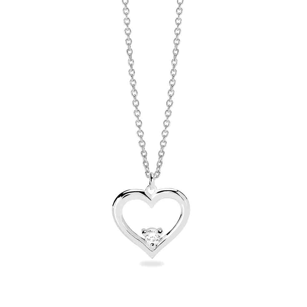 Collana Donna con cuore e diamante lab-grown My Diamond Mabina Gioielli
