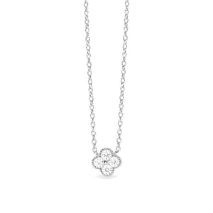 Collana Donna con fiore in zirconi bianchi Mabina Gioielli