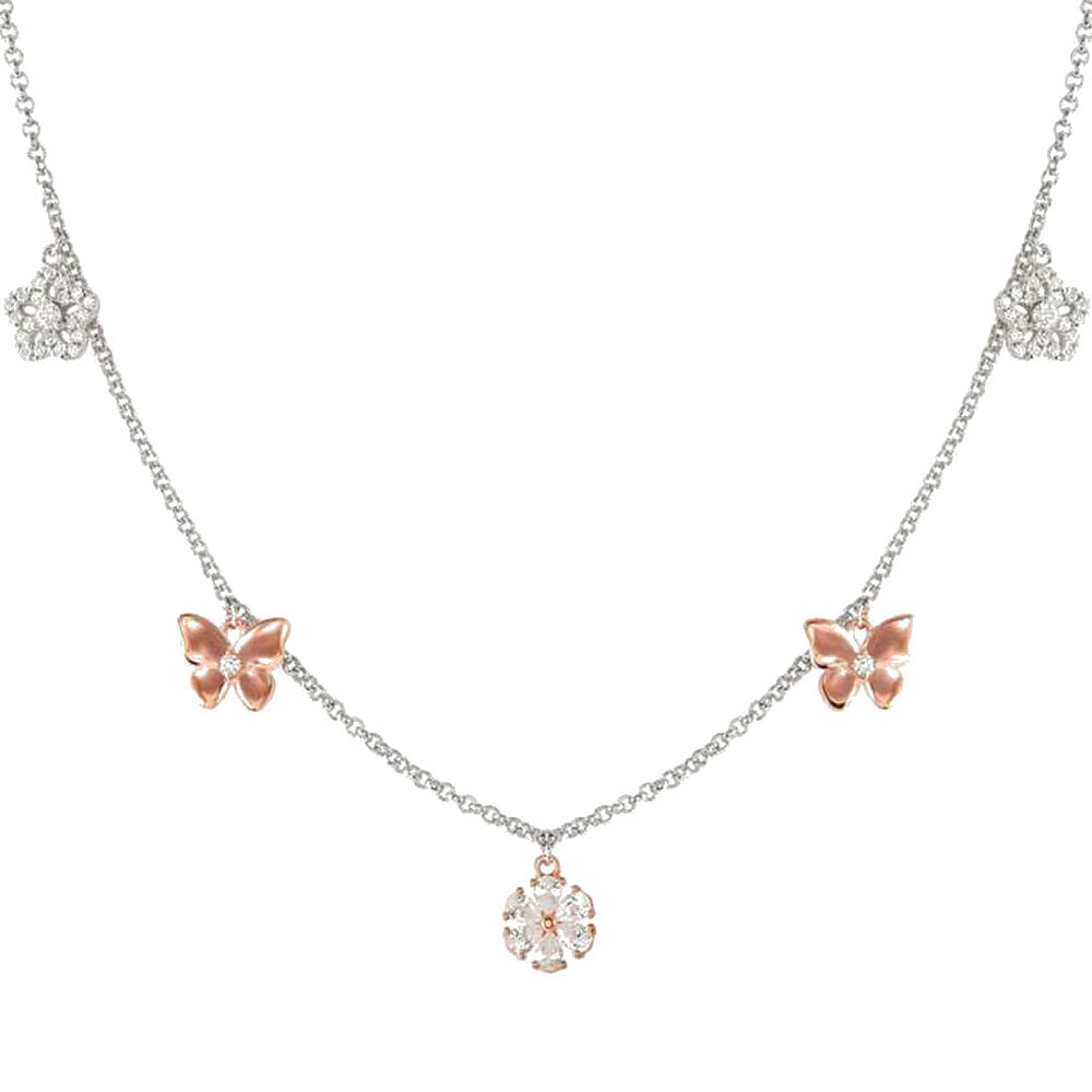 Collana Donna con motivo misto CZ placcata in oro rosa Sweet Madame Nomination