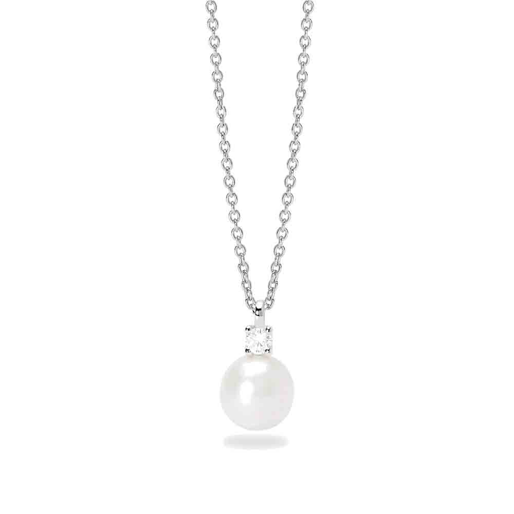Collana Donna con perla coltivata e diamante lab-grown My Diamond Mabina Gioielli