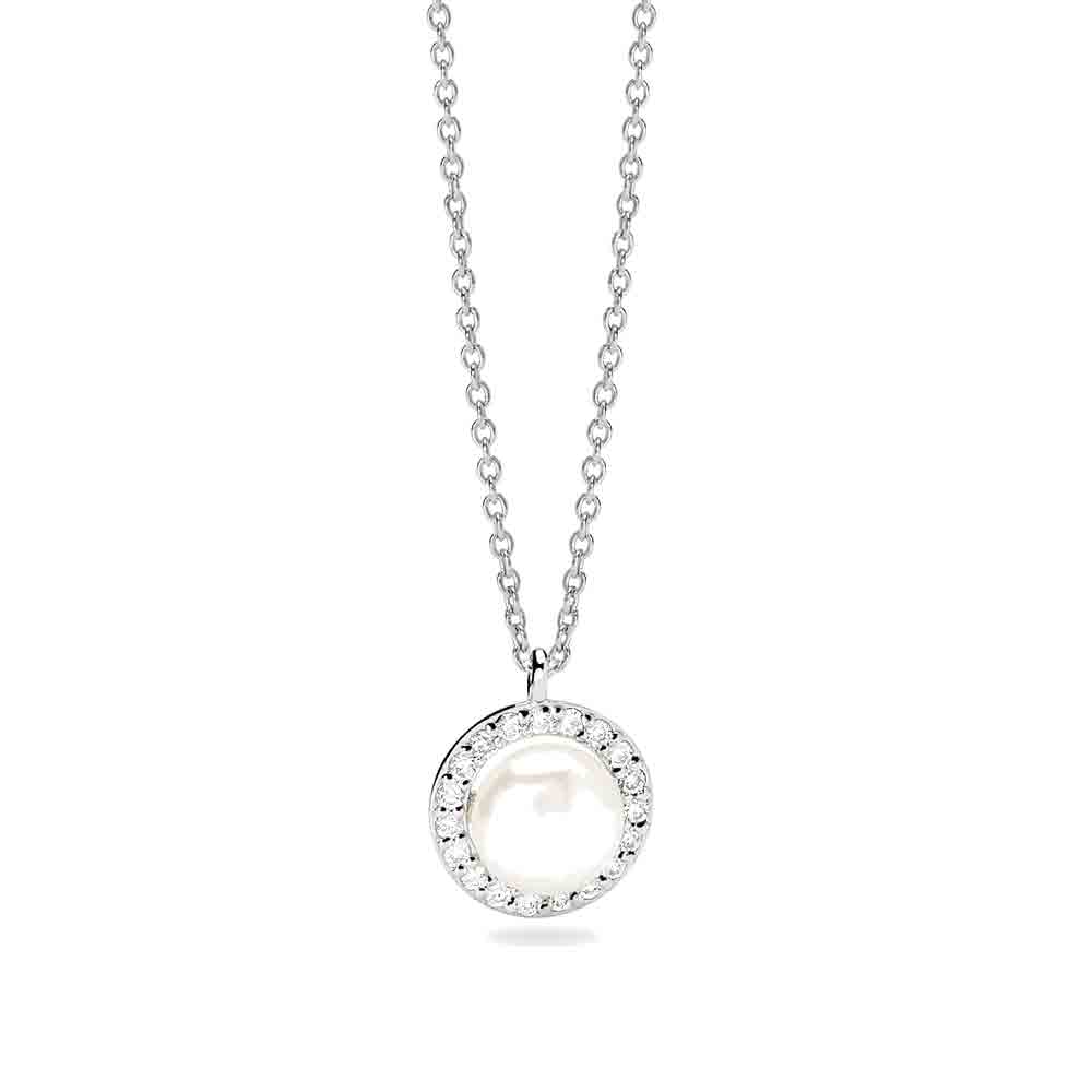 Collana Donna con perla coltivata e diamanti lab-grown Diamond Mabina Gioielli