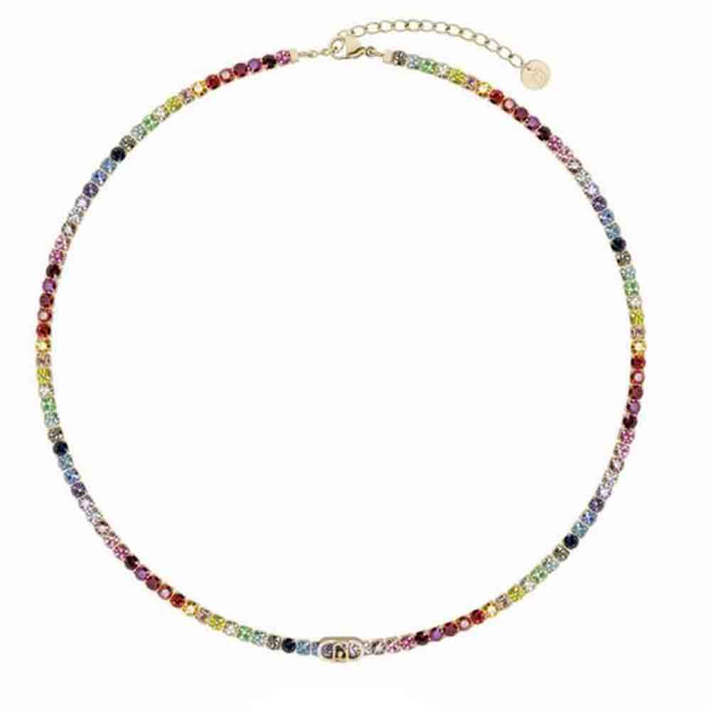 Collana Donna in Acciaio Tennis Zirconi Multicolor Liu Jo Luxury