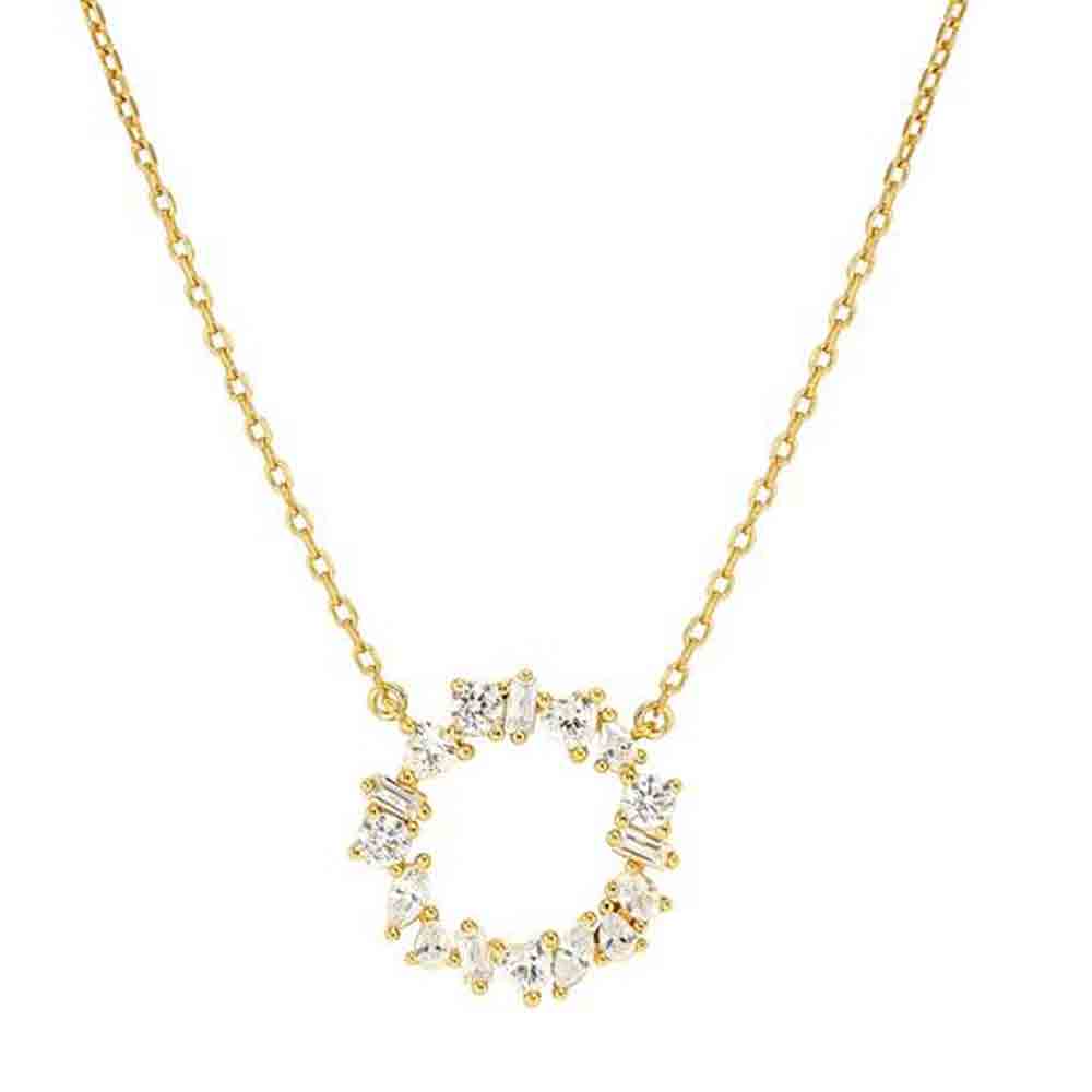 Collana Donna in Argento Colour Wave Cerchio e pietre bianche Nomination