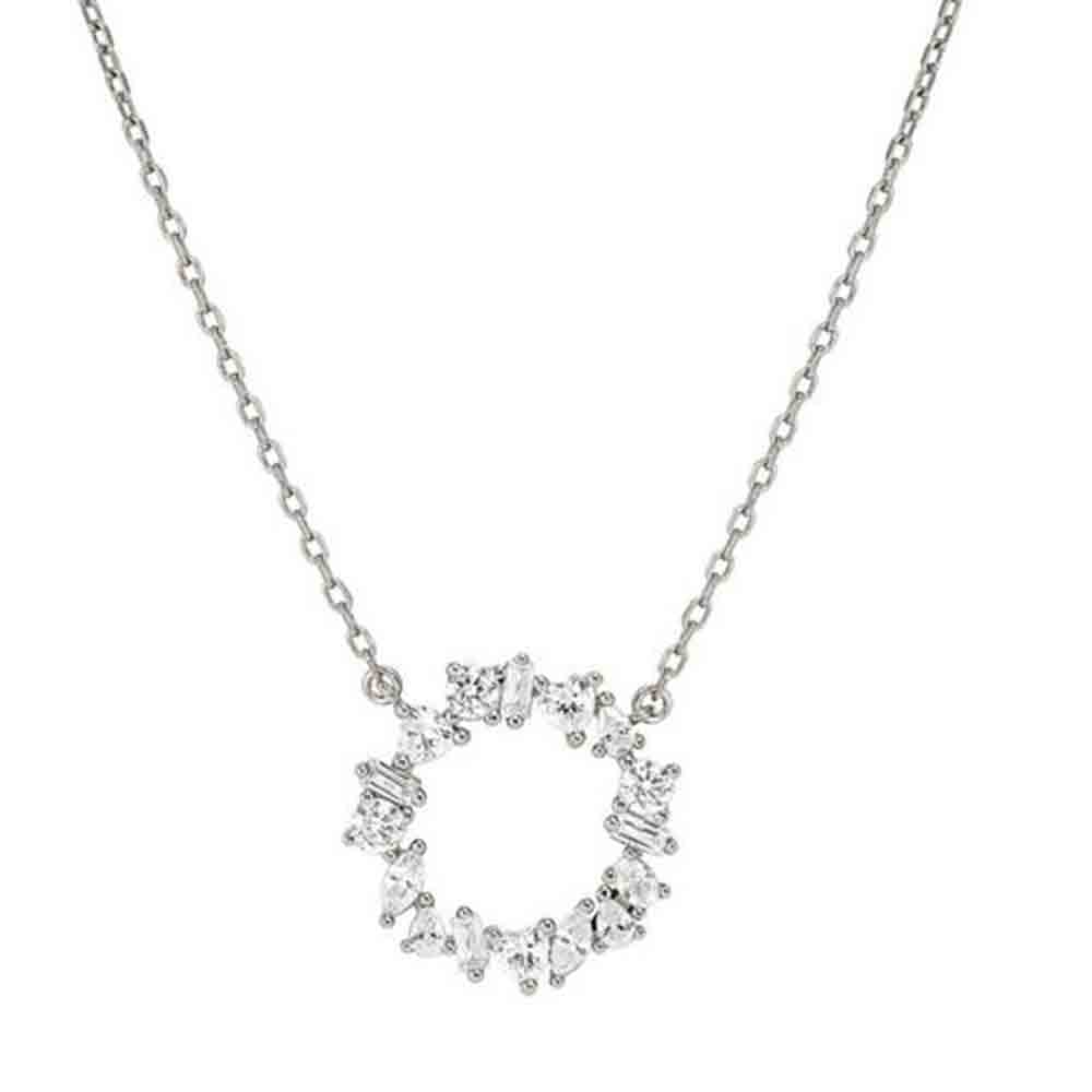 Collana Donna in Argento Colour Wave Cerchio e pietre bianche Nomination