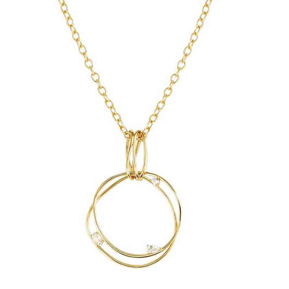 Collana Donna in Argento My Rebel Art Cerchio Pendente e Zirconi Nomination