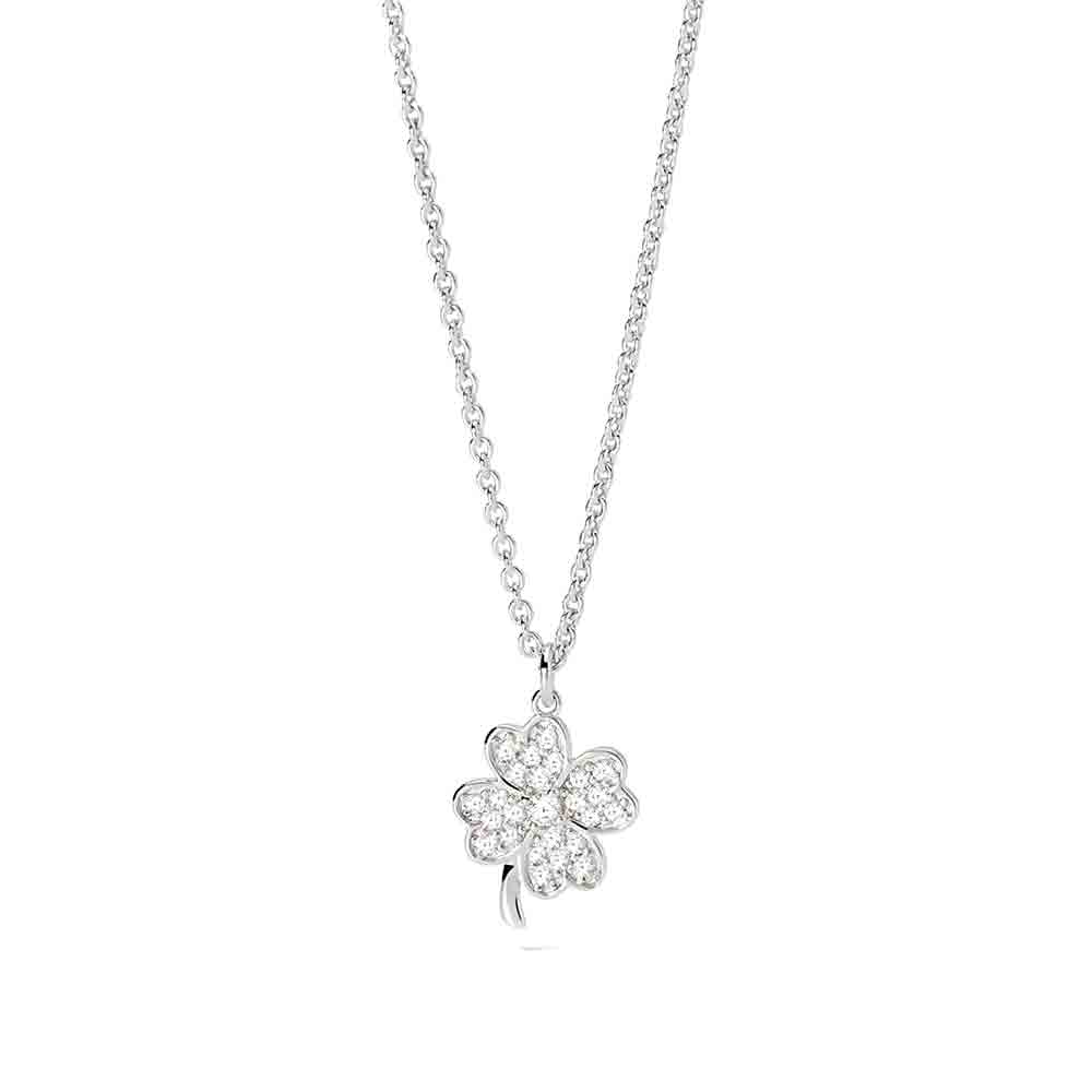 Collana Donna Orphelia In Argento 925 Con Ciondolo E Zirconi - Lunghezza 45 Cm, Modello 4546, In Confezione Regalo