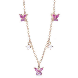 Collana Donna in Argento Rose con Farfalle Mabina Gioielli