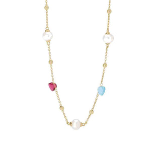 Collana Donna in Argento con glass multicolor  Mabina Gioielli