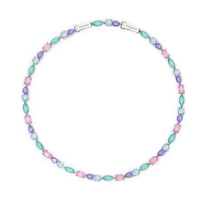 Collana Donna in Argento fusion stone di glass multicolor Mabina Gioielli