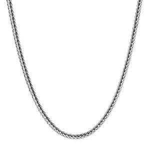 Collana Donna in Oro Bianco Maglia Spiga