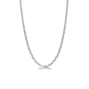 Collana Donna in Oro Bianco Maglia Traversino