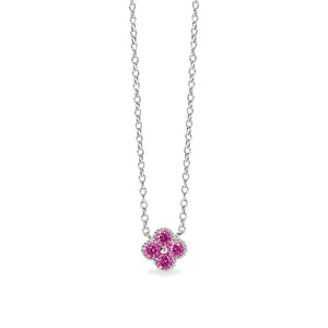 Collana Donna in argento con ciondolo fiore rosa Mabina Gioielli