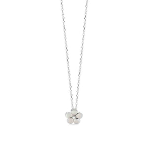 Collana Donna in argento con fiore in argento bulinato Mabina Gioielli
