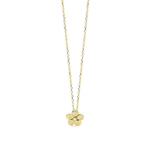 Collana Donna in argento con fiore in argento dorato Mabina Gioielli
