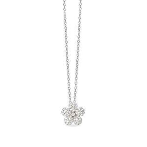 Collana Donna in argento con fiore in zirconi Mabina Gioielli