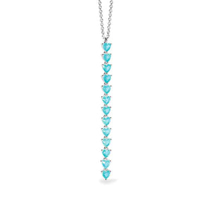 Collana Donna in argento con fusion stone glass azzurro Mabina Gioielli