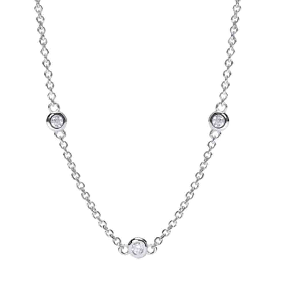 Collana Donna in argento e diamanti My Diamond Mabina Gioielli