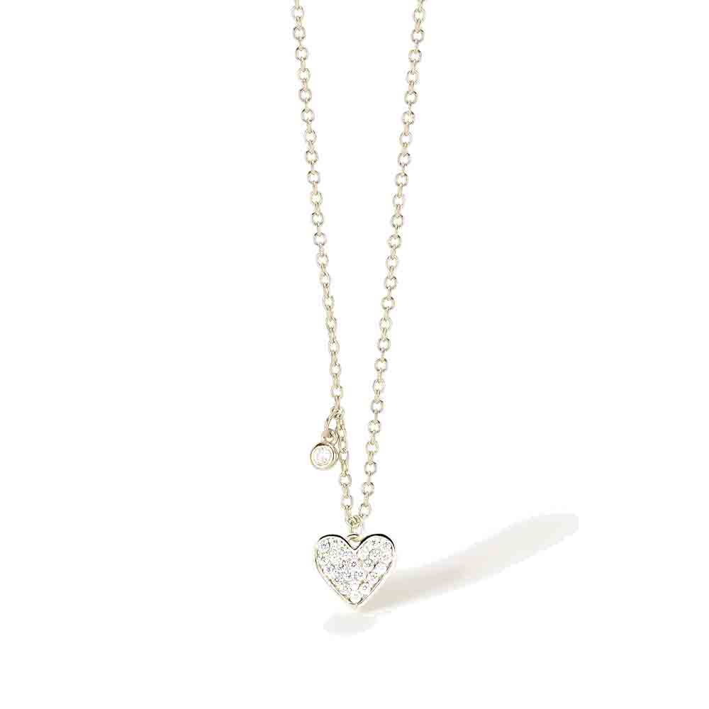 Collana Donna in argento gold cuore Mabina Gioielli