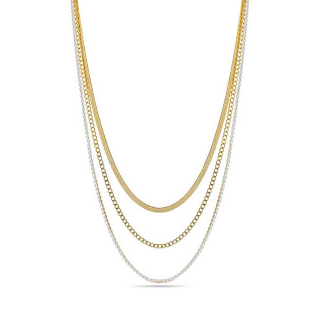 Collana Donna tripla in acciaio gold Fashion Liu Jo Luxury
