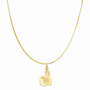 Collana Unisex Zodiaco in Oro Giallo con Veneziana Gemelli