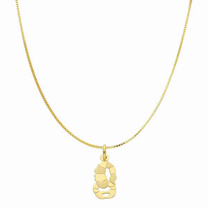 Collana Unisex Zodiaco in Oro Giallo con Veneziana Scorpione