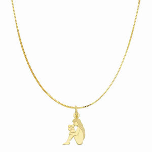 Collana Unisex Zodiaco in Oro Giallo con Veneziana Vergine