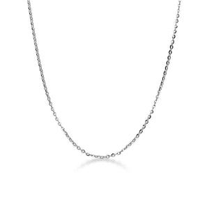 Collana Donna in Oro Bianco Rolo Diamantata