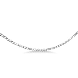 Collana Donna in Oro Bianco 9 Carati Rolo Diamantata