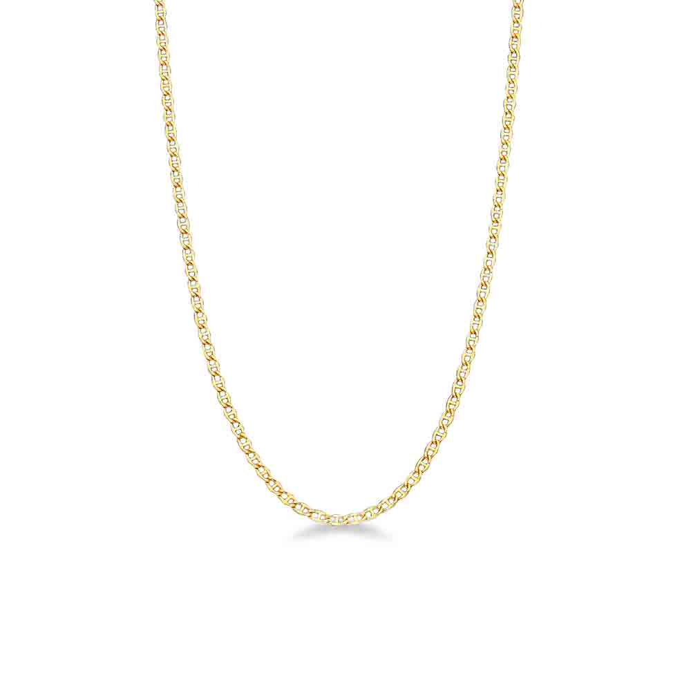 Collana Unisex in Oro Giallo Traversino Piatto