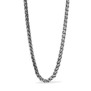 Collana con catena spiga in acciaio e gunmetal Style 05 851081 Kidult