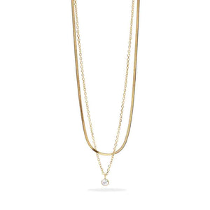 Collana dorato con catene e cristallo Style 31 851046 Kidult