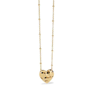 Collana dorato con cuore effetto martellato Style 03 851009 Kidult