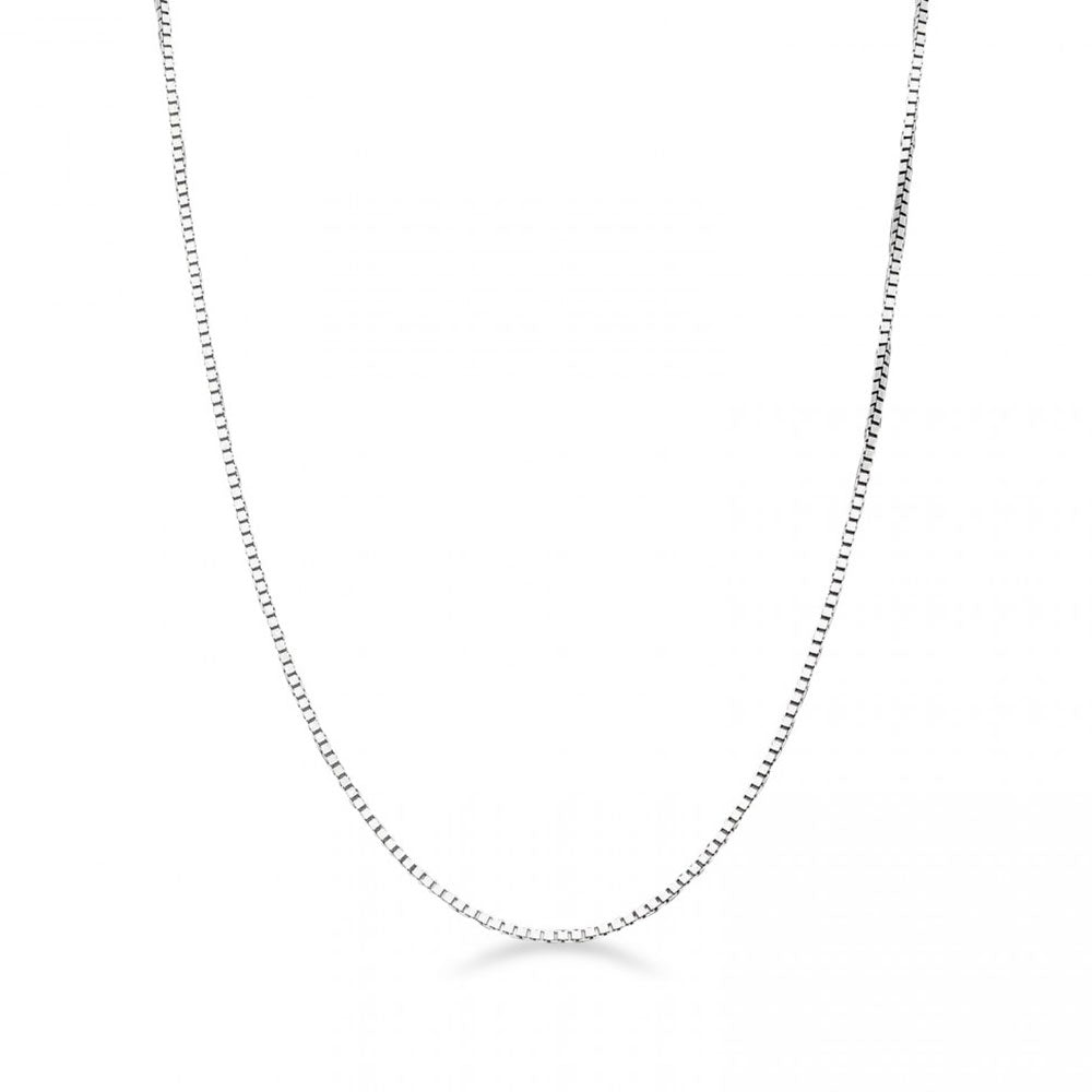 Collana in Oro Bianco 9 Carati con Maglia Veneziana