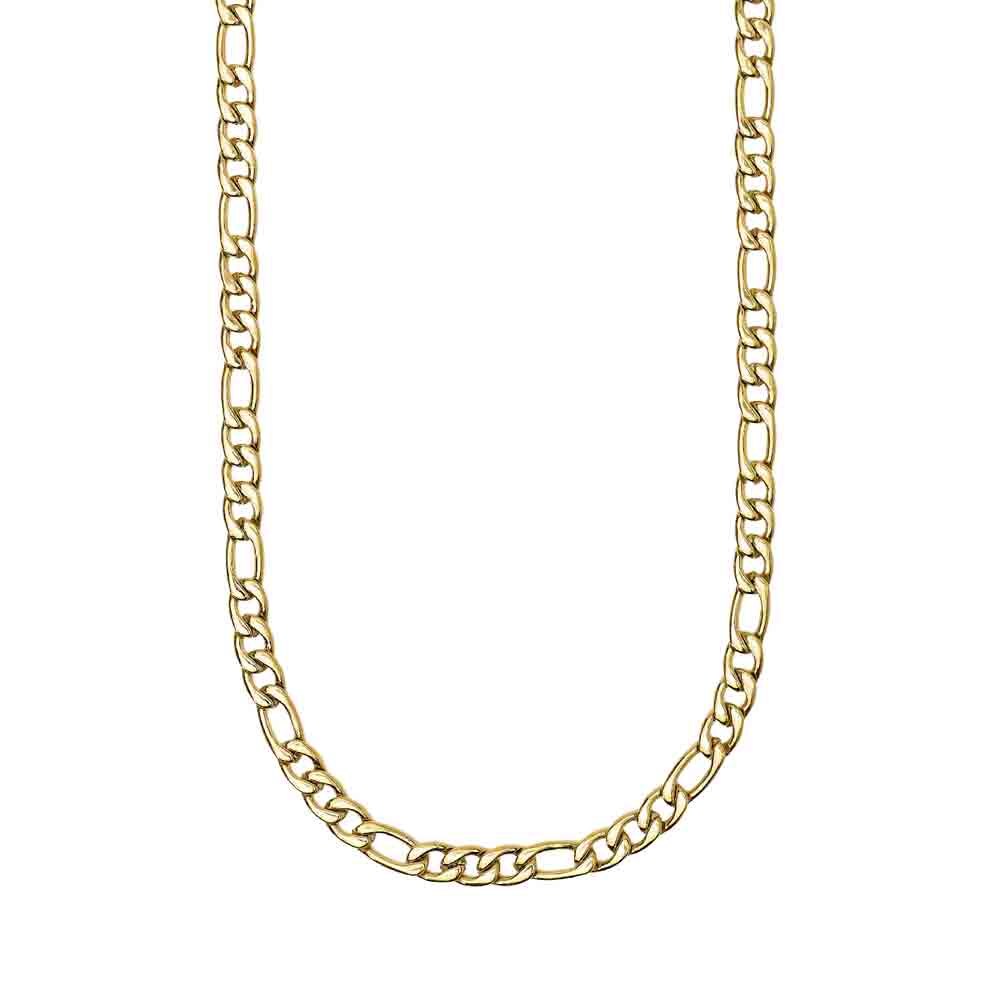 Collana uomo in acciaio dorato con catena figaro Style 36 851103 Kidult