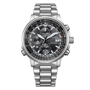 Cronografo Uomo Radiocontrollato Pilot Eco Drive Nero Citizen