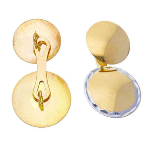 Gemelli Uomo in Oro 2 Colori a Lastra