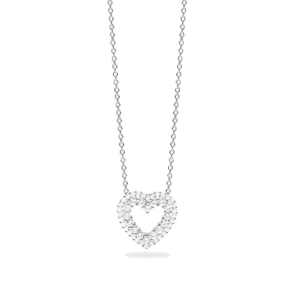 Girocollo con pendente a cuore in zirconi bianchi Mabina Gioielli