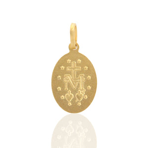 Medaglia Madonna Miracolosa in Oro Giallo