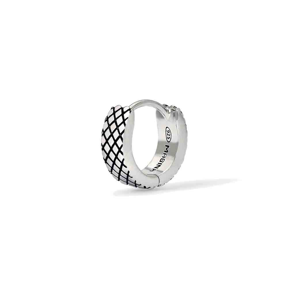 Mono Orecchino Uomo a cerchio in argento Mabina Gioielli