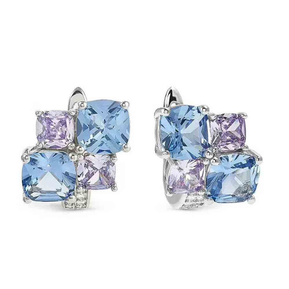 Orecchini Donna Argento Colour Wave argento e zirconi colorati Nomination