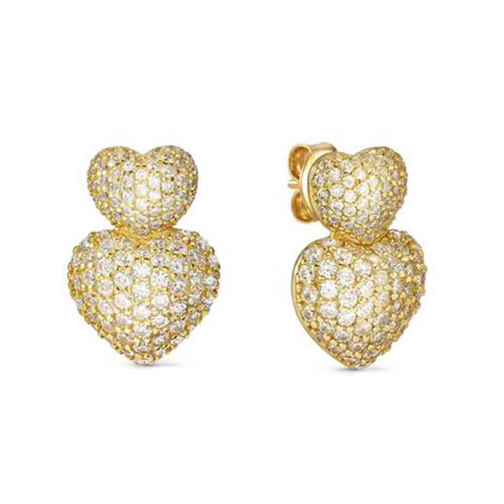 Orecchini Donna Argento LifePoetry con doppio cuore Nomination