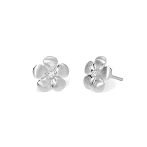 Orecchini Donna fiore in argento bulinato Mabina Gioielli
