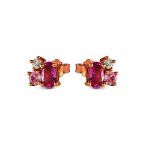 Orecchini Donna in Argento Rose Cubic Zirconia Colorati Mosaica Nomination