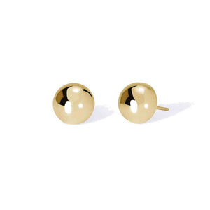 Orecchini Donna in argento a bottone in argento placcato oro Mabina Gioielli